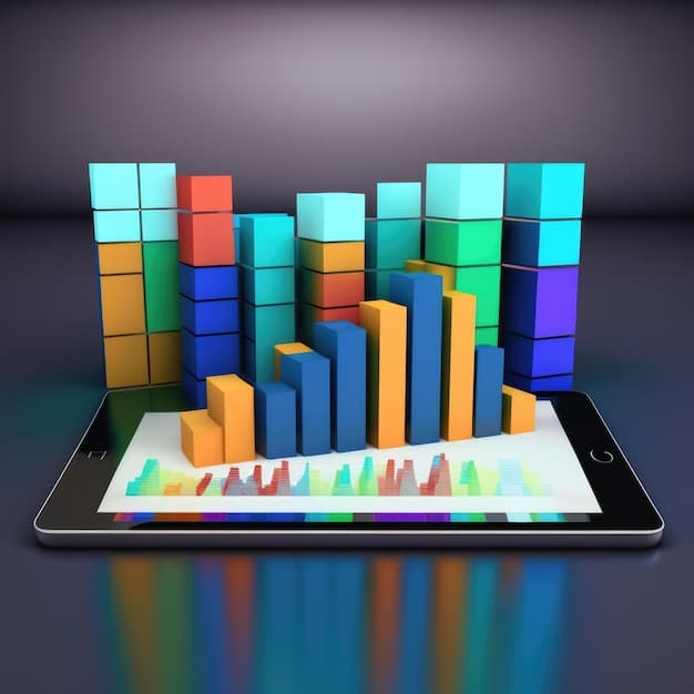 A detailed graphic illustrating the market share comparison between different streaming platforms and traditional box office revenue projections for 2025, using vibrant data visualizations.