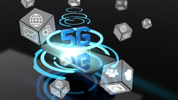 A diagram illustrating new 5G business models, with network slicing creating dedicated pathways for IoT, enterprise, and consumer segments, linked to revenue generation.