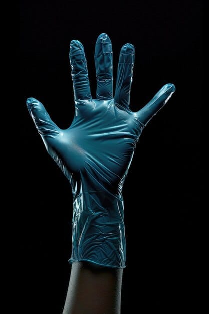 A conceptual image showing a surgeon performing a remote operation using haptic feedback gloves, with a transparent overlay of a 5G network slice ensuring ultra-low latency connection.